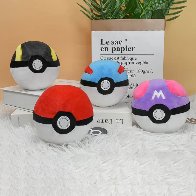 Master Ball Large Ball Ultra Ball Poké Ball Toys of plush carton backpack decoration pendant decoration Toy Birthday