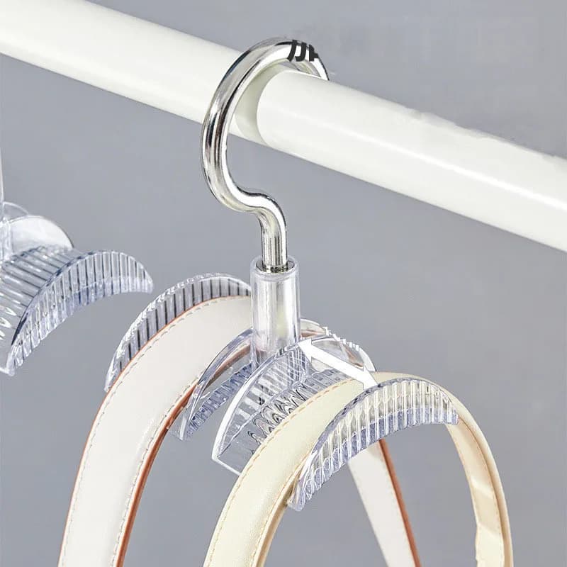 1pc Rotating Hanger Hook Closet Handbag Holder For Bags Hanging Belt Scarf Hanger Space Saving Wardrobe Hanging Organizer Bag Ha