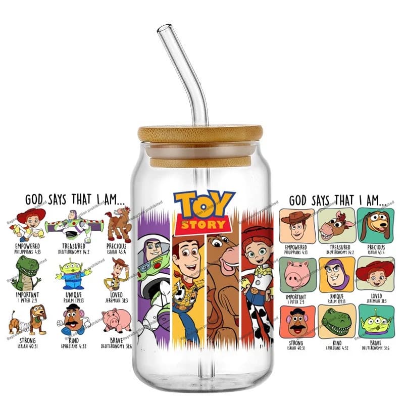 New 20 Design Woody and Buzz, Popular Characters of Soul Cards, 16oz UV DTF 3D Stickers for Glasses and Cups, Creative Decorations Fai-da- ♪