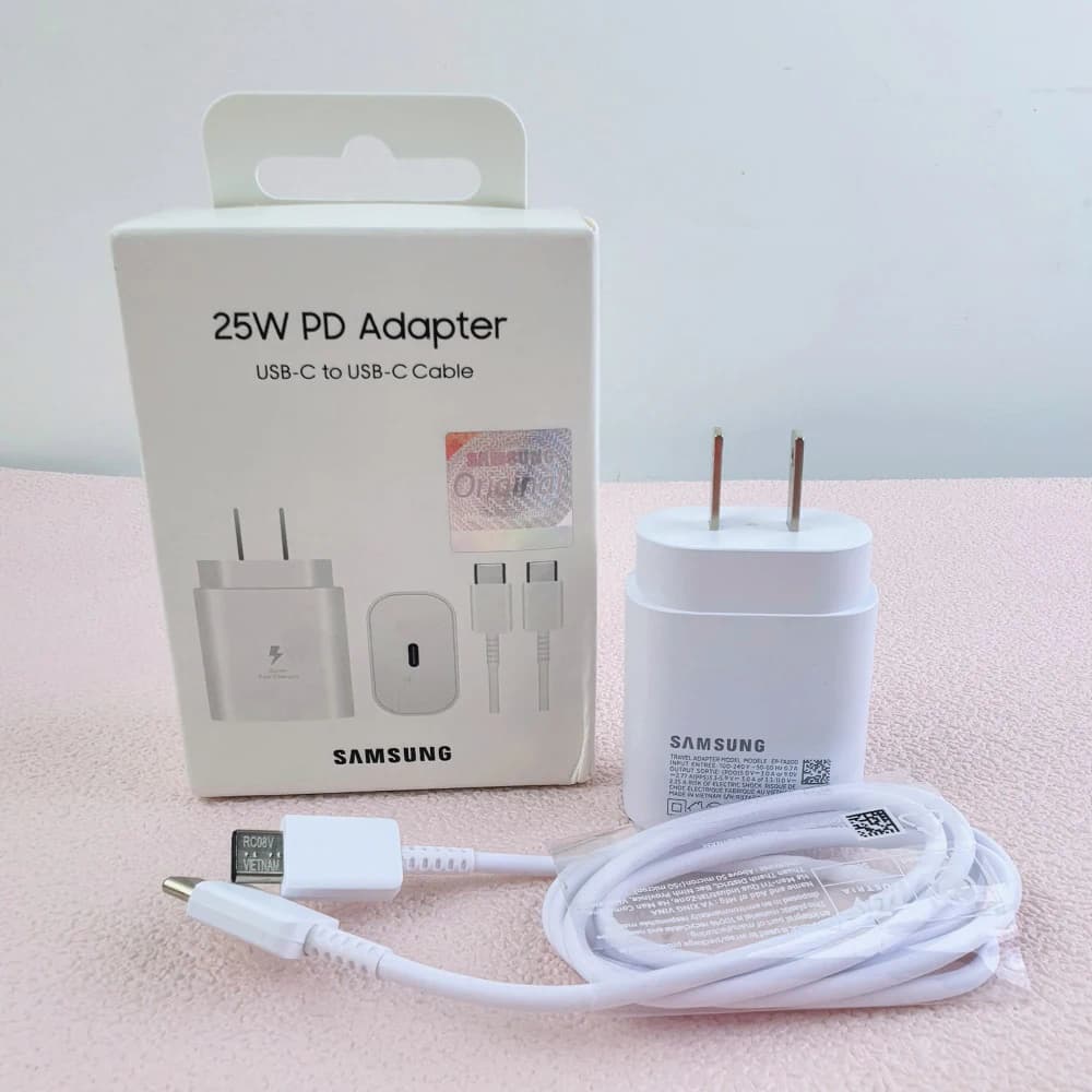 Caricabatterie Samsung 25W PD Super Veloce USB Type-C per Galaxy S26 S25 S23 S21 S22 Plus A52 A26 A34 Z Flip Fold 5 6 7