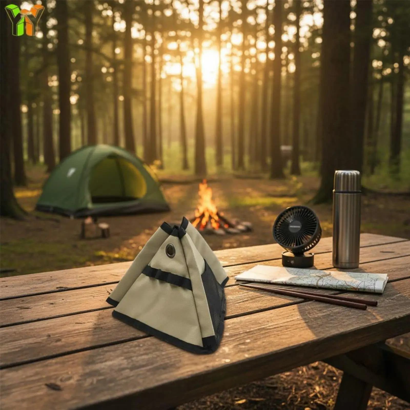 Tripod Fan Storage Bag Lightweight Foldable Fan Pouch Twofold-Use Design