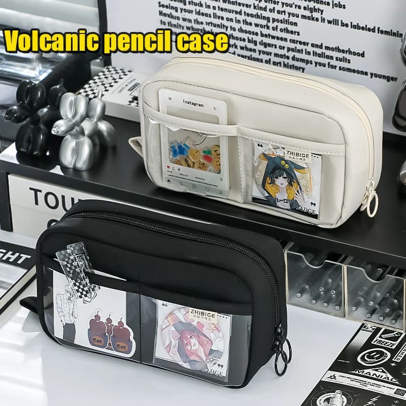 New-5-Layer Transparent Pencil Pouch With Large Capacity And Lightweight Design School Supplies Pencil Cases For Girls