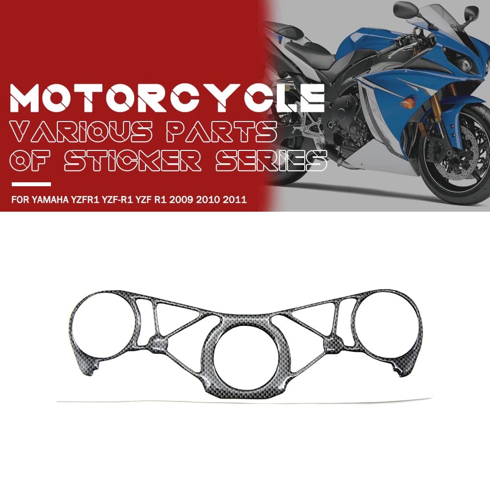 Per Yamaha YZFR1 YZF-R1 YZF R1 2009 2010 2011 Moto Piastra Serbatoio Forcella Distintivo Staffa Dello Sterzo Della Copertura Della Decalcomania di Protezione