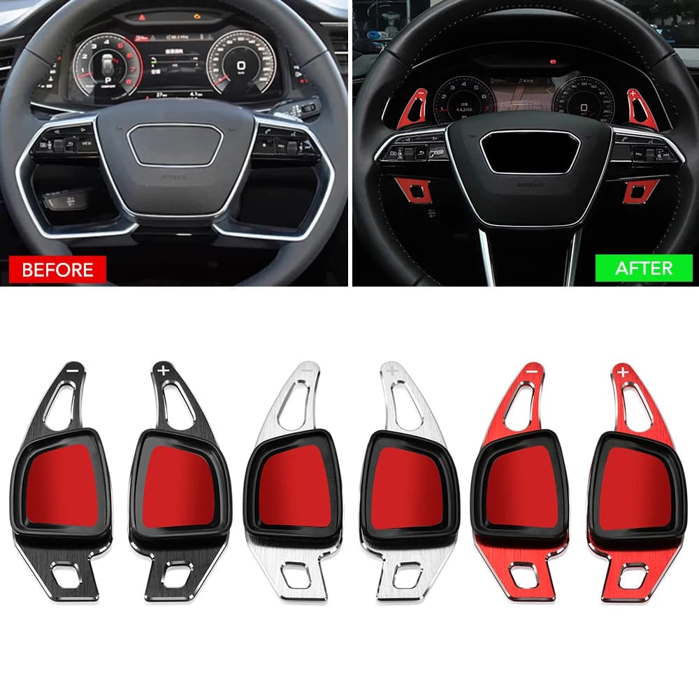 Pagaia Del Cambio Per Audi A6 S6 C8 A7 S7 4K A8 S8 D5 TFSI Quattro Avant Sline Allroad RS Volante Dell'automobile Gear DSG Estendi Adesivi