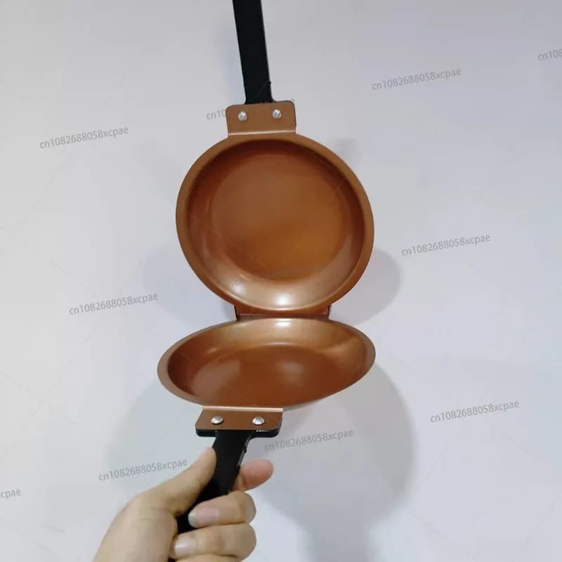 Tortiera, padella pieghevole antiaderente bifacciale per colazione