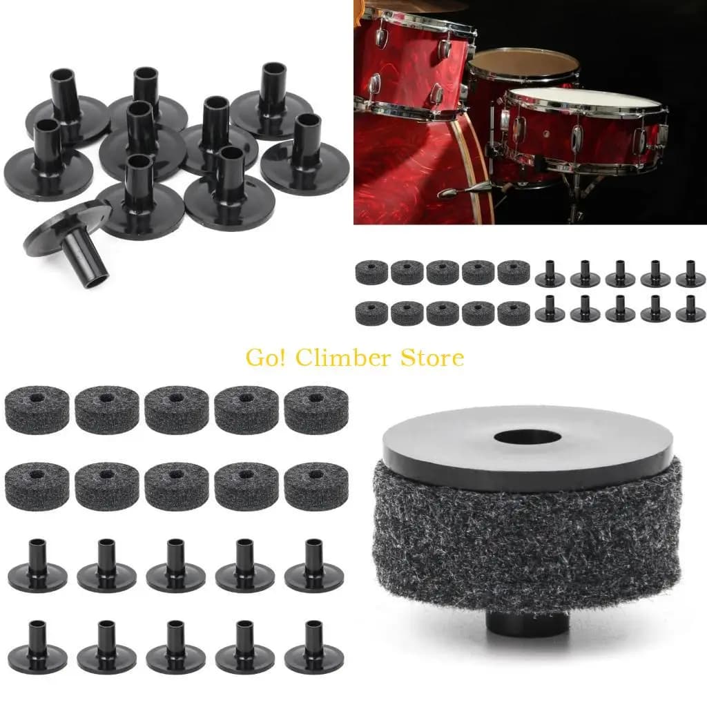 Q84C 20 pezzi/pacco Set 10 supporti per piatti 38 mm rondelle in feltro con 10 pezzi ricambio per manicotti per piatti per