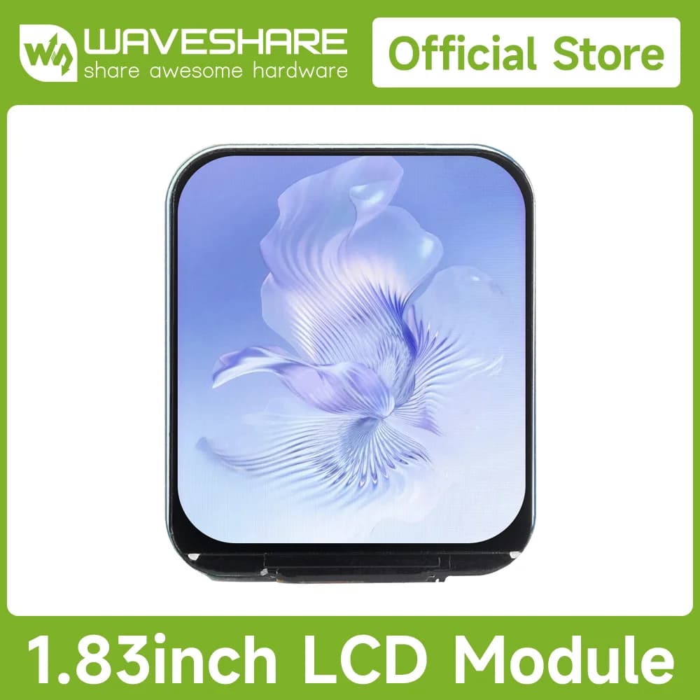 Waveshare 1.83inch LCD Display Module, 240×280 SPI Interface, IPS LCD, 65K Colors, Rounded Corners Micro LCD Display for Arduino