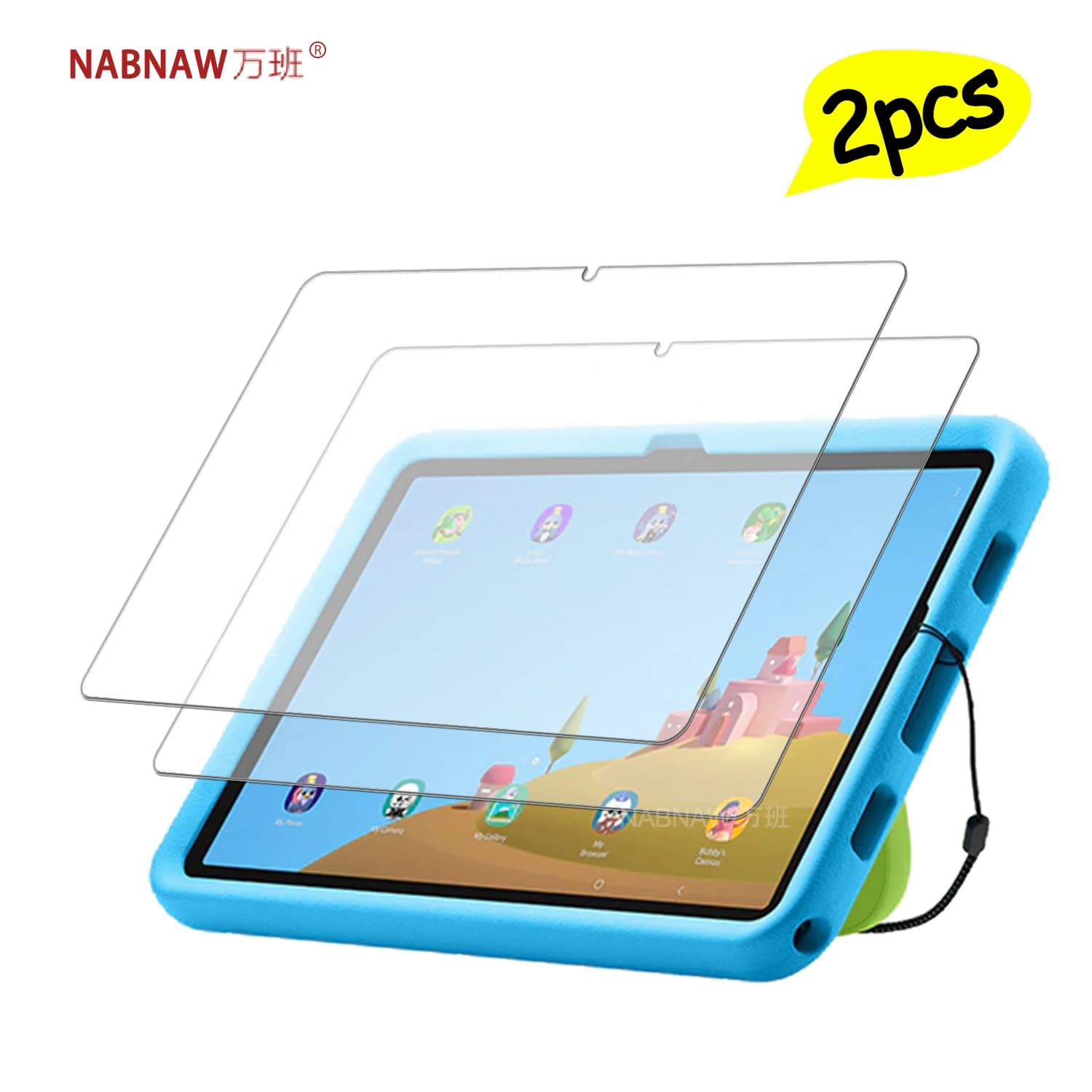 Per Samsung Galaxy Tab A11+ Kids Edition, protezione per lo schermo in vetro temperato per Galaxy Tab A11 Plus 5G HD, pellicola anti-danno, confezione da 2