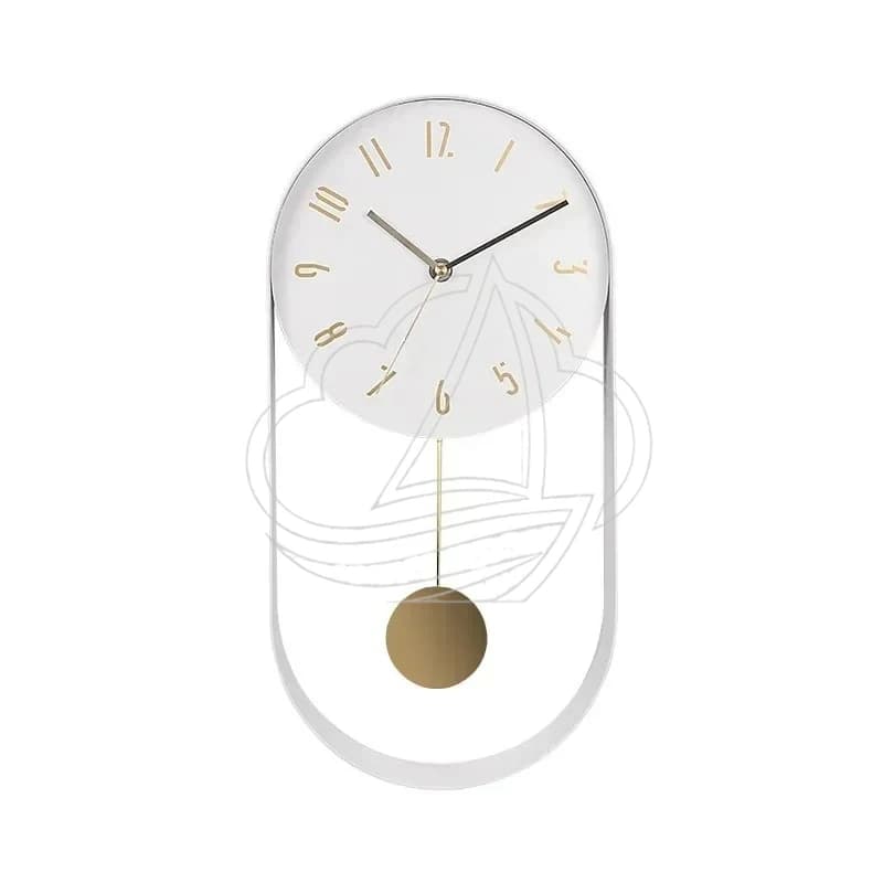 Orologio da Parete Moderno a Pendolo Singolo, Alimentato a Batteria, Silenzioso, per Camera da Letto, Soggiorno e Decorazione Domestica