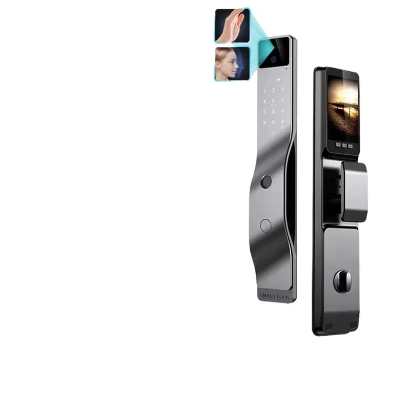 Serratura Intelligente con Riconoscimento Facciale, Videocitofono Remoto, Monitoraggio WiFi, Impronta Digitale e Password Elettronica