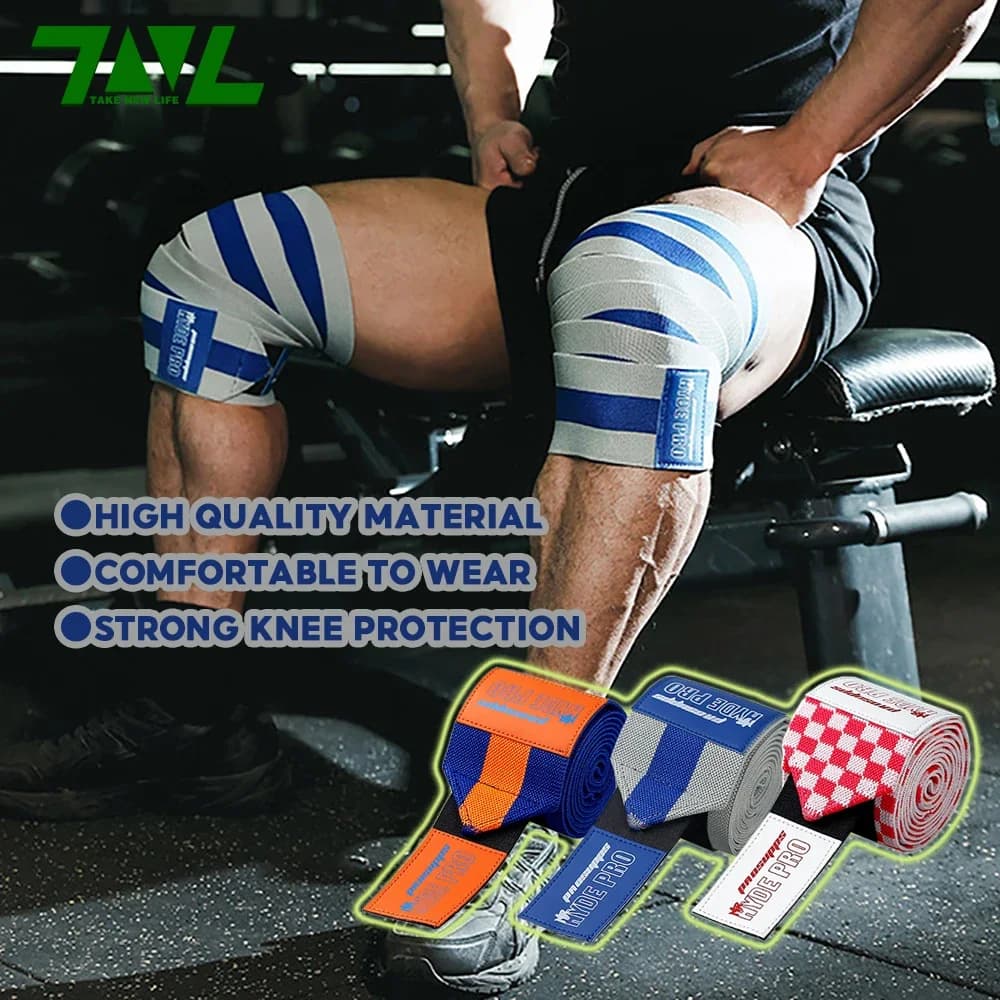 1PC Fasciatura Compressione Palestra Fitness Supporto per ginocchio Bretelle Ginocchiera per esercizi per le gambe Basket Sport Proteggi le ginocchia