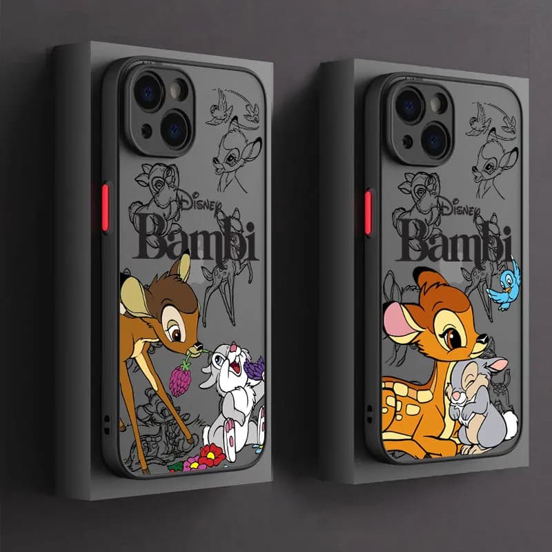 Bambi Thumper Cartoon Phone Case For iPhone 17 16 15 Pro Max Case 14 13 12 11 Pro Max 16e 17e Air XS X 7 8 Plus Shockproof Cover