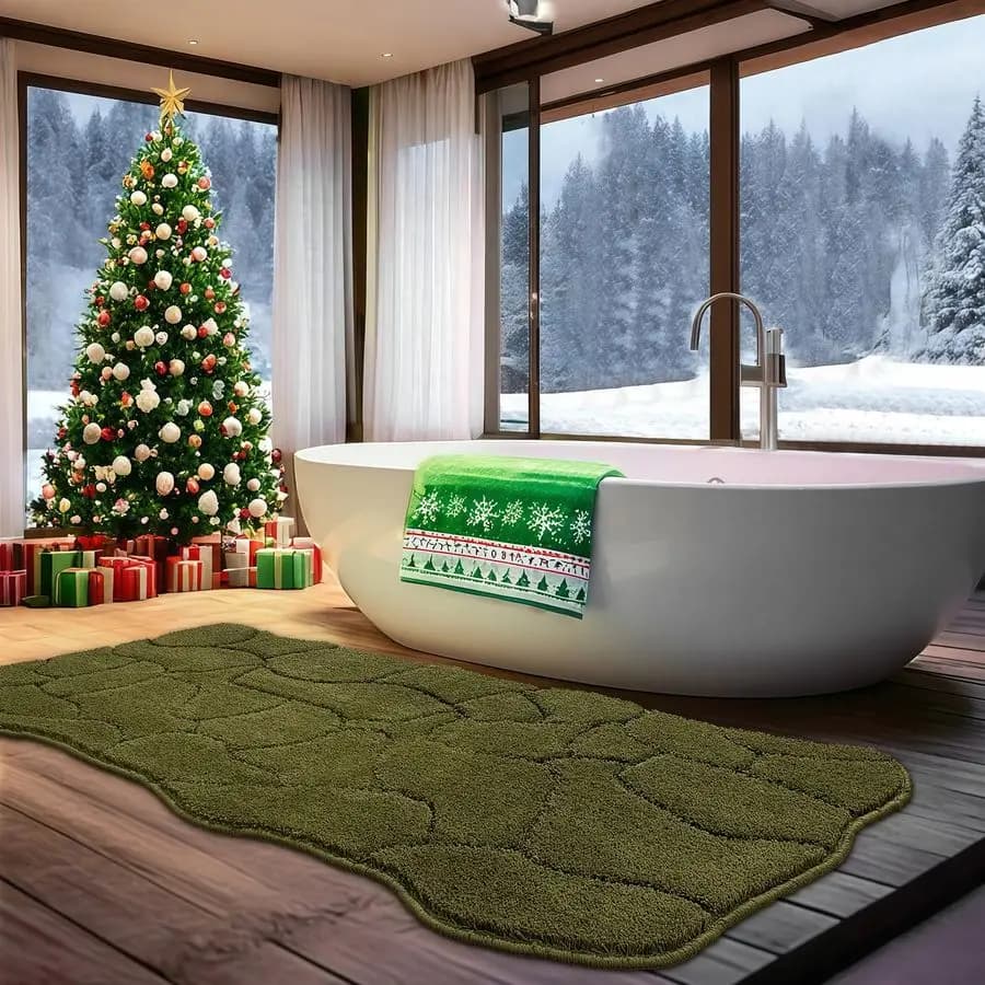 Carpets, Bathtub in Microfiber Extra Soft and Absorbent 24x59, Modern Carpet for Bathroom and Shower