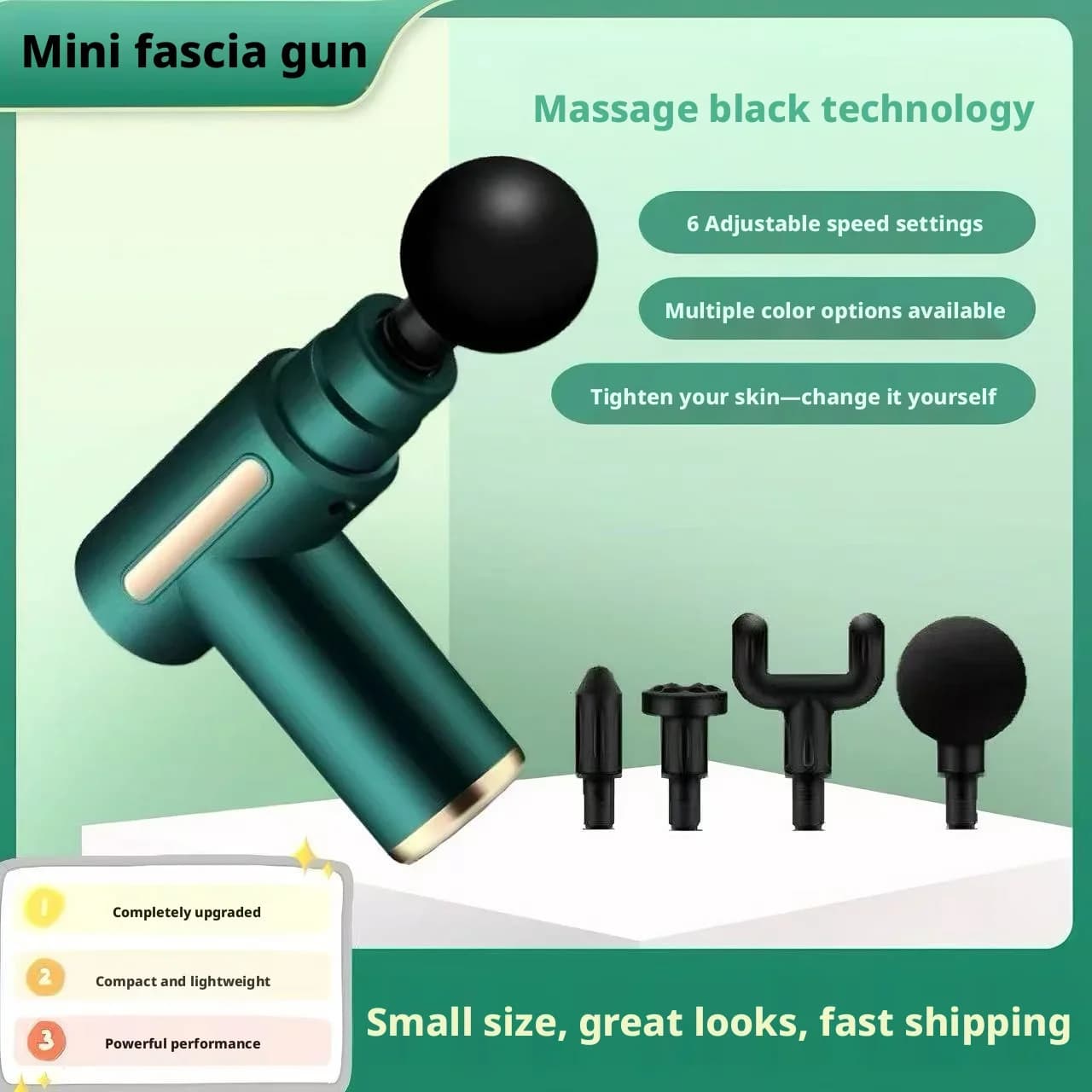 Mini Pistola Massaggiante Portatile per Fascia Muscolare, Massaggiatore a Vibrazione Profonda per il Corpo, Attrezzatura per Fitness, Recupero e Relax