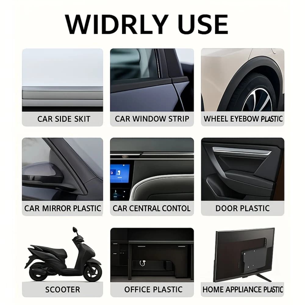 Cera rinnovatrice in plastica per auto, riparazione graffi per paraurti e interni auto, migliora la plastica e il restauro, previene l'invecchiamento