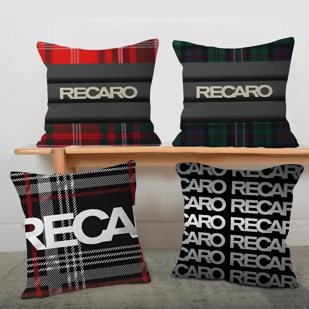 Cuscino con logo R-Recaros, cuscino anime, cuscino per divano letto, fodera per cuscino 45x45 cm, alla moda