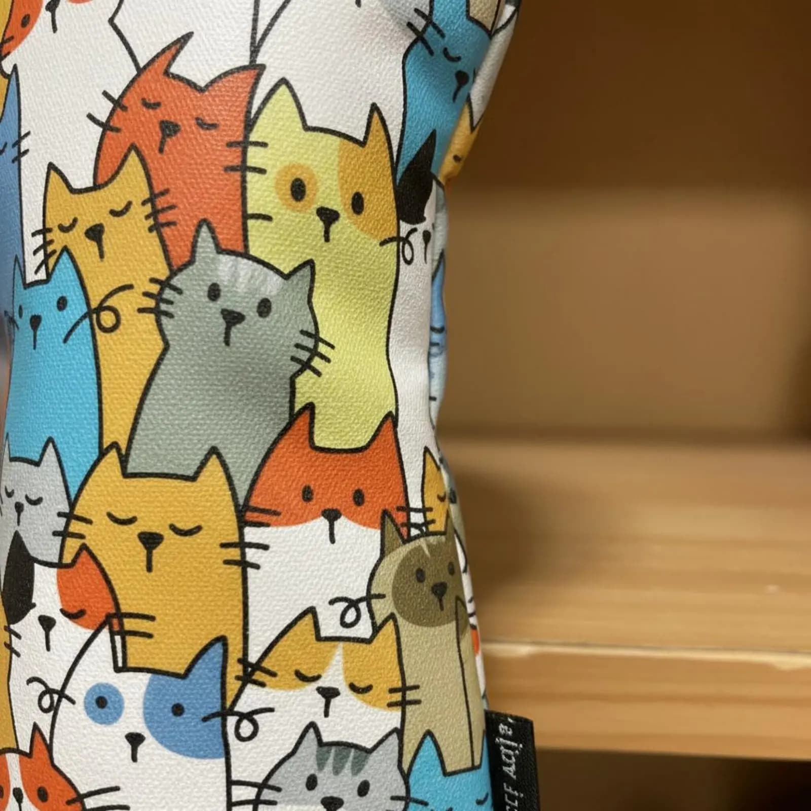 Set di 4 Copritesta da Golf in Legno con Stampa Gatto Doodle, Protezione per Driver, Vestibilità Elastica