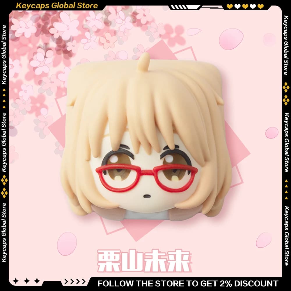 Kyoukai No Kanata Keycap Resina Personalizzato Anime Periferiche Creativo ESC Chiave Artisan Keycap per Tastiera Meccanica Regali