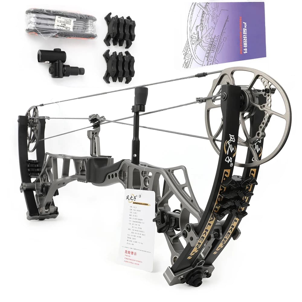 Archery Composite Bow 40-70lbs 29.5" Compound Bow CNC Aluminium Riser and Cam IBO 356fps Right Hand Shooting Target Hunting Bow
