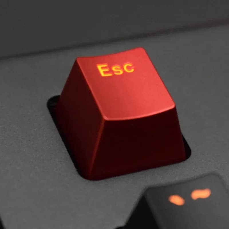 Keycaps in Metallo con Finitura Opaca, Trasparenti, Personalizzati ESC, Profilo OEM, Keycaps CNC per Tastiere Meccaniche da Gaming, Accessori e Regali