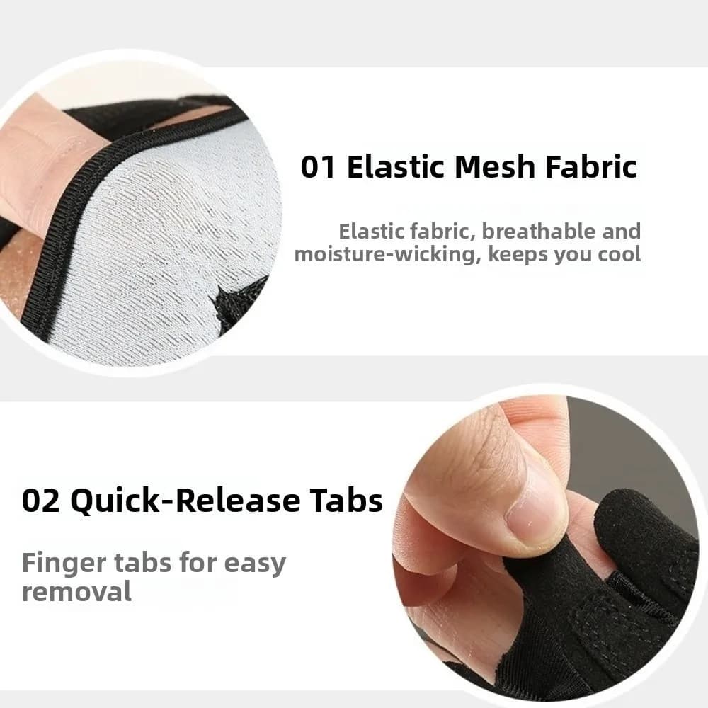 1 pair of breathable gym fitness gloves, non-slip, wear-resistant, fingerless gloves, half finger palm protection