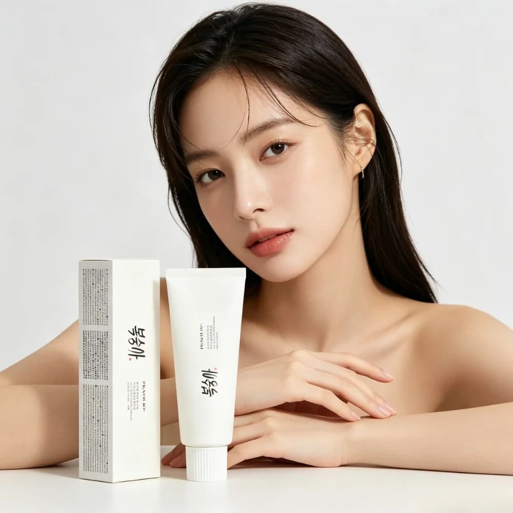 Crema Multi-Effetto all'Estratto di Riso SPF50+ Idratante Nutriente per la Pelle Blocca i Raggi Ultravioletti e Migliora le Macchie Scure del Viso