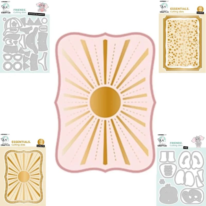 Vari Stampi e Fustelle in Metallo per Gelati Decorati, per Scrapbooking, Stencil, Goffratura, Carte Fai-da-Te e Lavorazione Artigianale della Carta