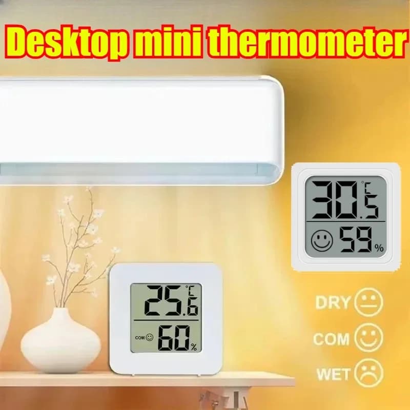 Mini LCD Digital Thermometer Hygrometer Indoor Room Temperature Humidity Meter Sensor Gauge Weather Station Set