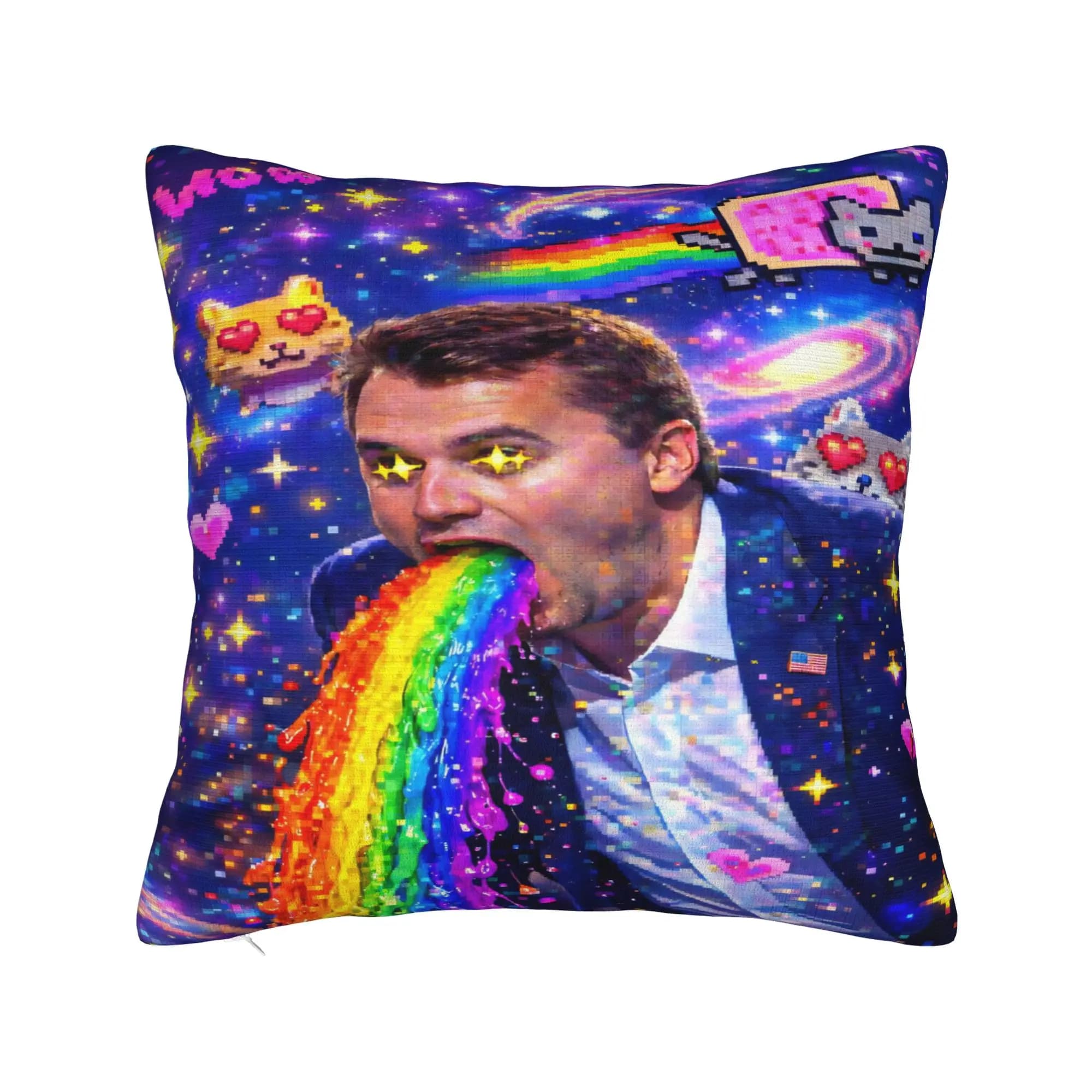 Charlie Kirk Rainbow Pillowcases Fashion Pillow Case For Office Car Home Decor Square Pillow Cover