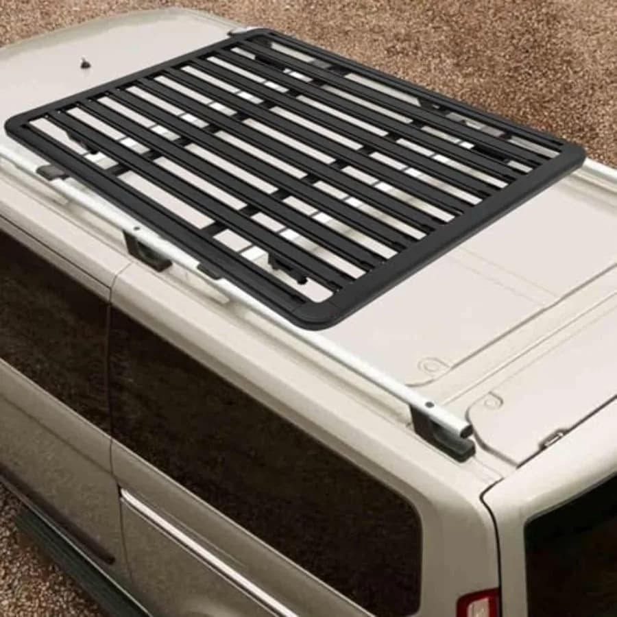 Portapacchi universale per auto con piattaforma portapacchi superiore per auto Portapacchi in alluminio Portapacchi piatto per tetto in cestino in acciaio per camion SUV 600 libbre