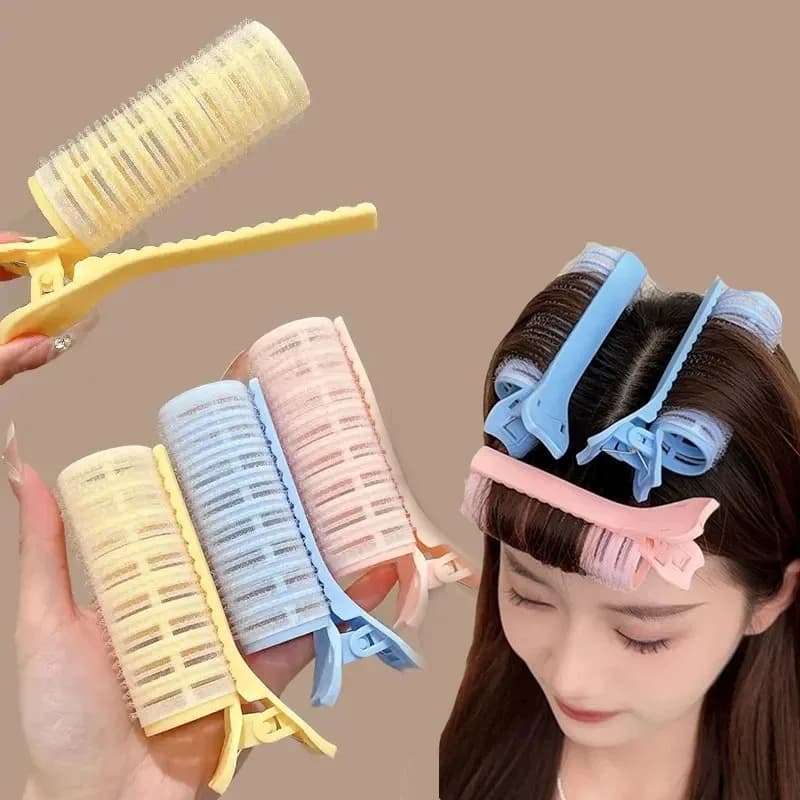 Professional Non-Healthless Iron Curtain Set, Suitable for All Hair Types - Fai-da-Te Volumizing Styling Tool with Self-adhesive Clips