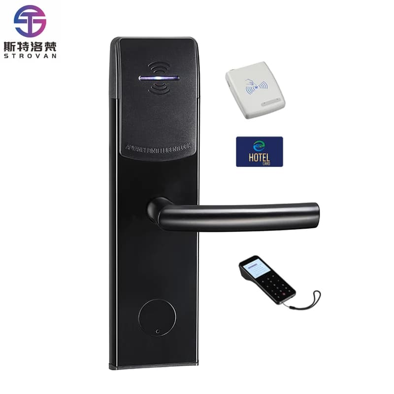 Lettore di Schede Intelligenti per Sistemi di Chiusura Alberghiera, Serrature Elettroniche RFID in Acciaio Inox Senza Chiave per Porte di Sicurezza, Serrature Smart per Hotel