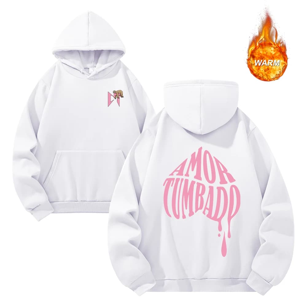 Men's Cartoon Letter Print Thickened Warm Hoodies Autumn Winter Outdoor Casual Fashion Pullover Sweatshirt For Daily Commute