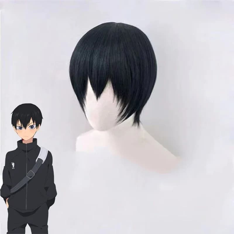 Anime Haikyuu Role Modeling Copricapo Man Clothing Daily Match Universal Wig Short Style Tobio Kageyama Character Short Hair
