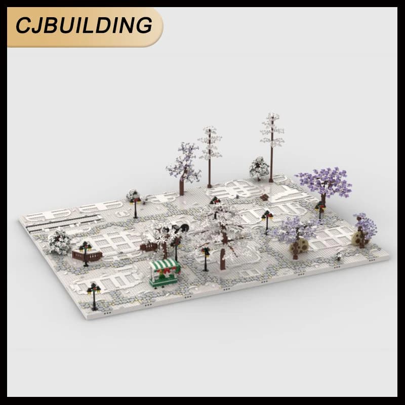 Winter Village Display Base for set 10325 10308 4056440573 10275 10267 Building Blocks DIY Creative Bricks Toy for Collector