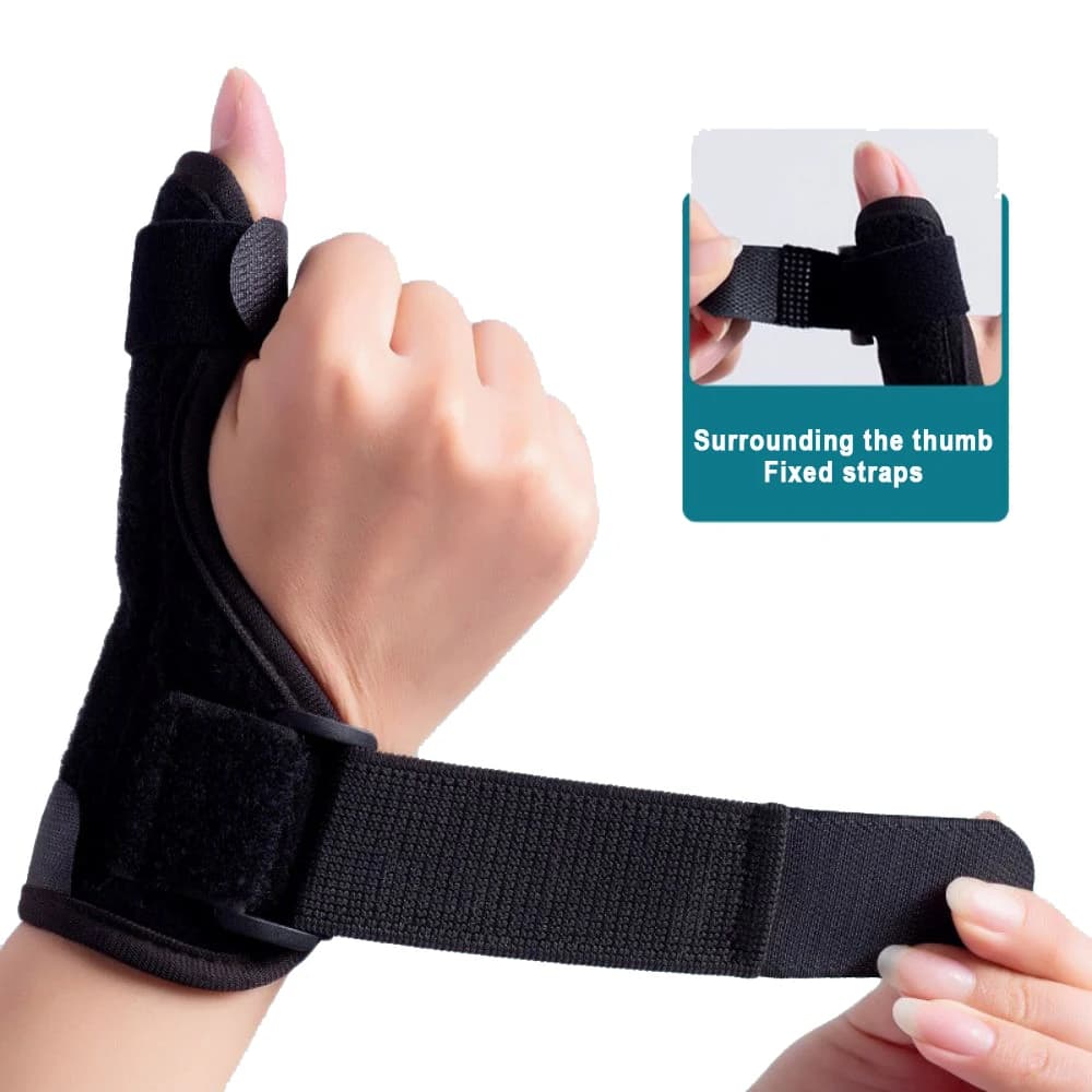 Stecca per pollice per 1 persona mano destra e sinistra, supporto per pollice reversibile, guaina tendine protezione per il polso manica per pollice