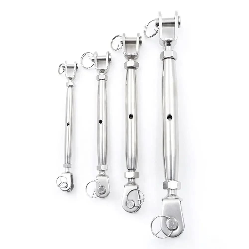 1 pz M5 M6 M8 304 vite di sartiame marino in acciaio inox corpo chiuso ganascia tenditore bullone tenditore fune metallica morsetto di regolazione della lunghezza