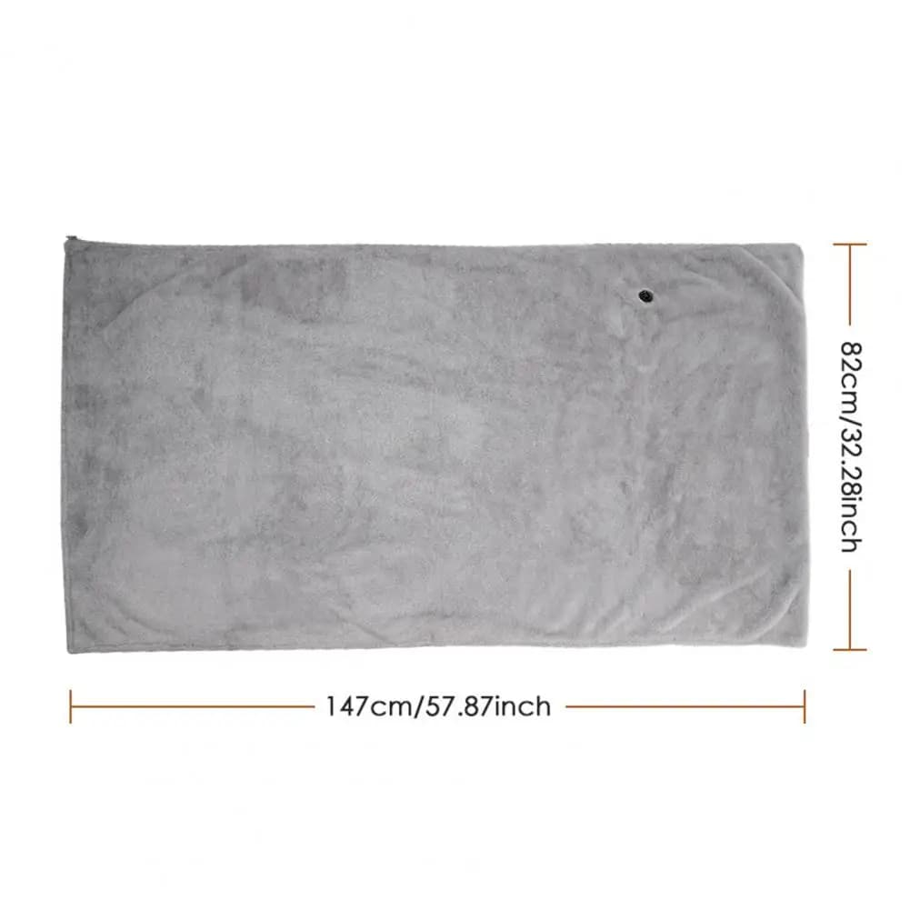 Coperta scialle riscaldata USB da 147 * 82 cm con pile polare in flanella a doppio strato 3 livelli di temperatura Coperta elettrica indossabile da tiro portatile