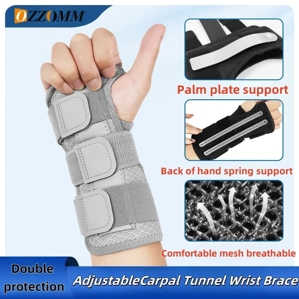 1PC regolabile polso compressione avvolgente supporto stecca artrite fascia cintura tunnel carpale tutore da polso prevenzione distorsione per lo sport