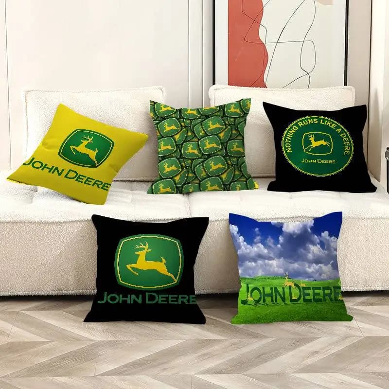 J-John-Logo-Deeres Cuscino Anime, Regalo, Decorazione per Casa e Ufficio, Cuscino per Camera da Letto, Divano, Auto, Federa