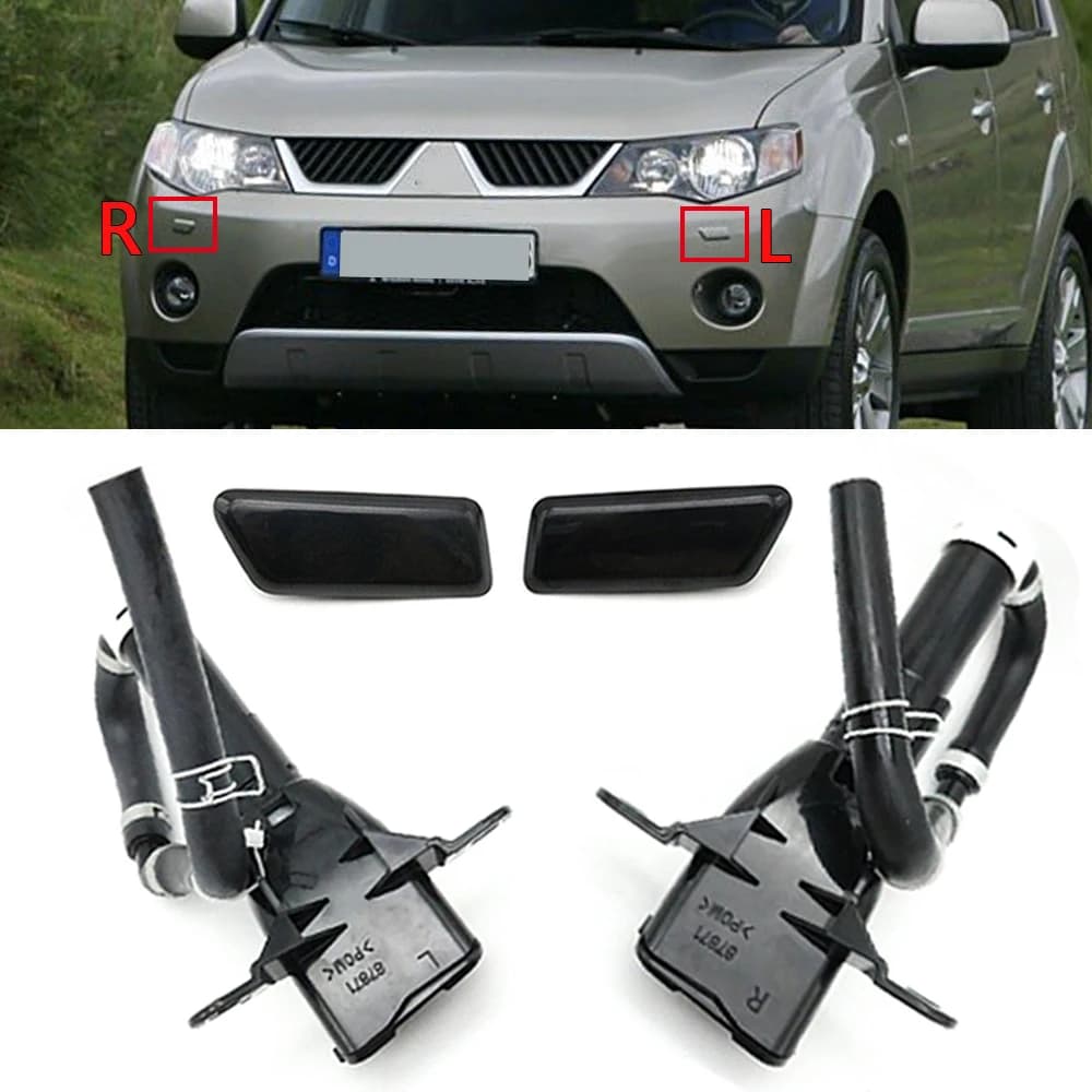 Auto Faro Anteriore Pulizia Spruzzatore Jet Pompa Tappo di Copertura Faro Ugello Lavaggio Per Mitsubishi Outlander 2006 2007 2008 2009