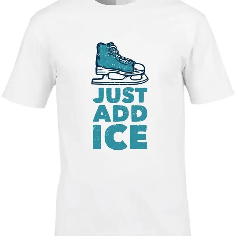 Maglietta da uomo di pattinaggio su ghiaccio Skater Sport invernali Figura Giocatore di hockey Cool Funny