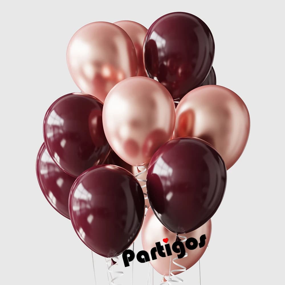 22Pcs Set di palloncini bordeaux in oro rosa vino rosso coriandoli palla in lattice addio al nubilato addio al nubilato matrimonio festa di compleanno Decor Globos
