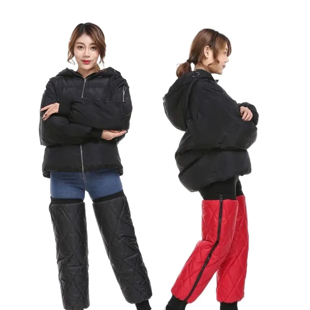 Ginocchiera calda ginocchiera protezione supporto morbido addensare ginocchiera a prova di freddo con cinghie scaldamuscoli inverno donna uomo