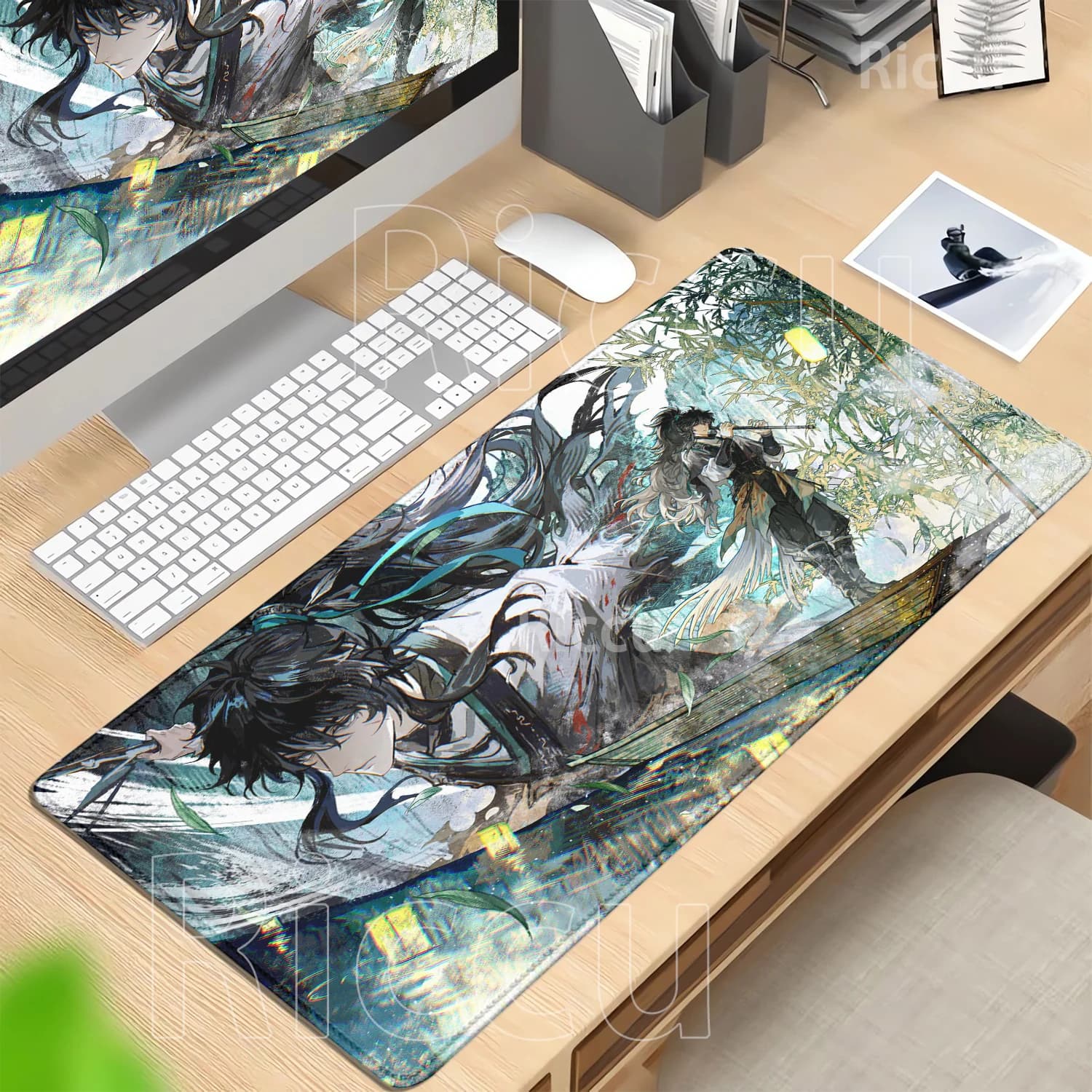 Qiuyuan Gioco Mouse Pad Wuthering Waves Stampa HD uffici Computer Gamer Tastiera Mousepad Gomma antiscivolo Laptop XXL Tappetino da scrivania