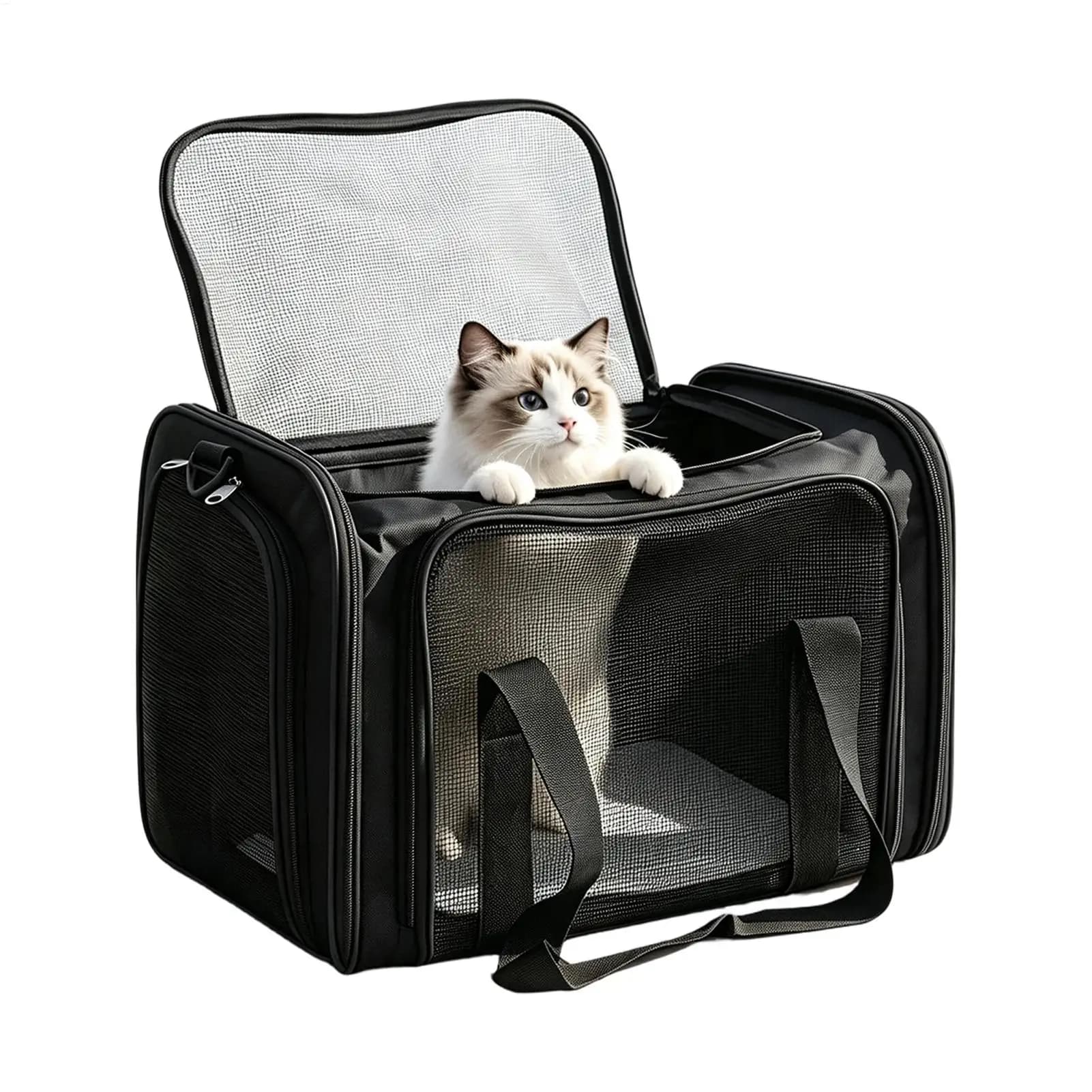 Soft-Sided Dog Carrier Pet Travel Crate With Shoulder Strap Portable Puppy Carrier For Adventure Travel Daily Commuting Walking