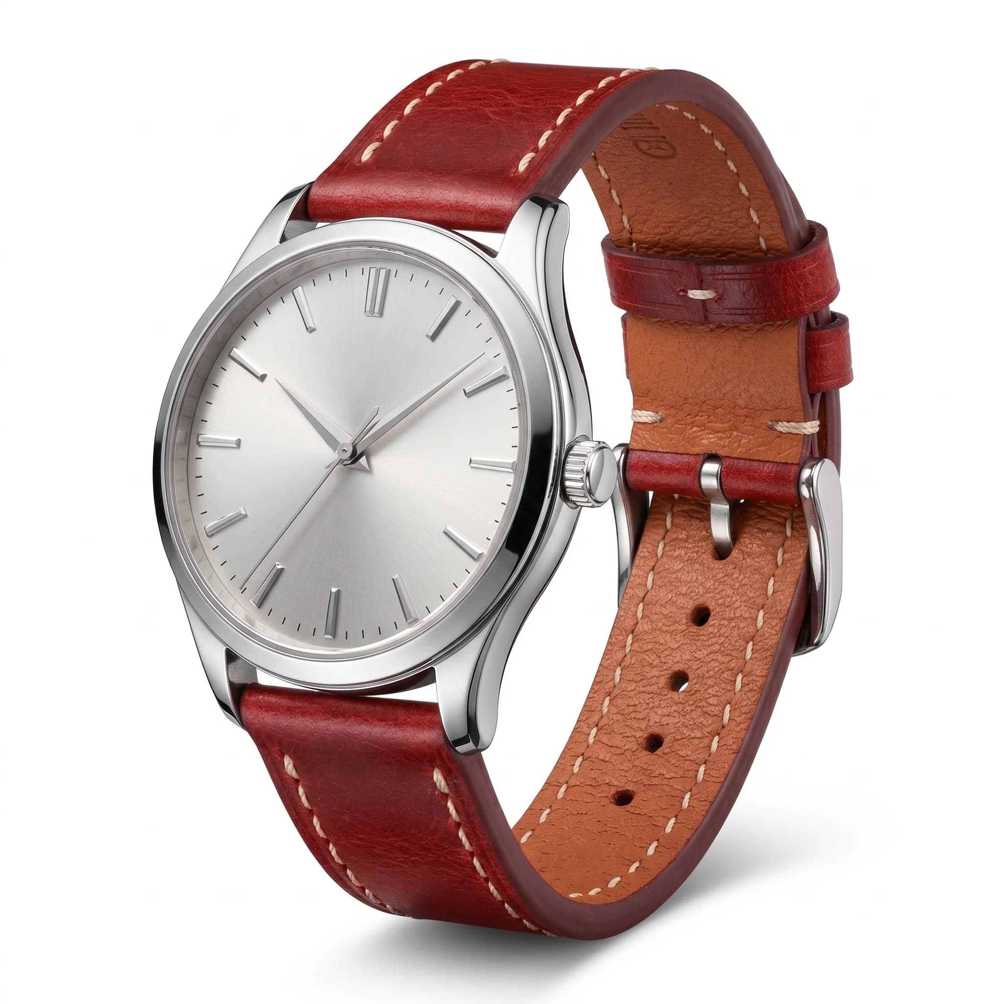 Soft Cowhide Watchband Bracelet Women Men 5 Colors Genuine Leather Watch Band 18mm 20mm 22mm 24mm For Galaxy Watch 4 3 Strap
