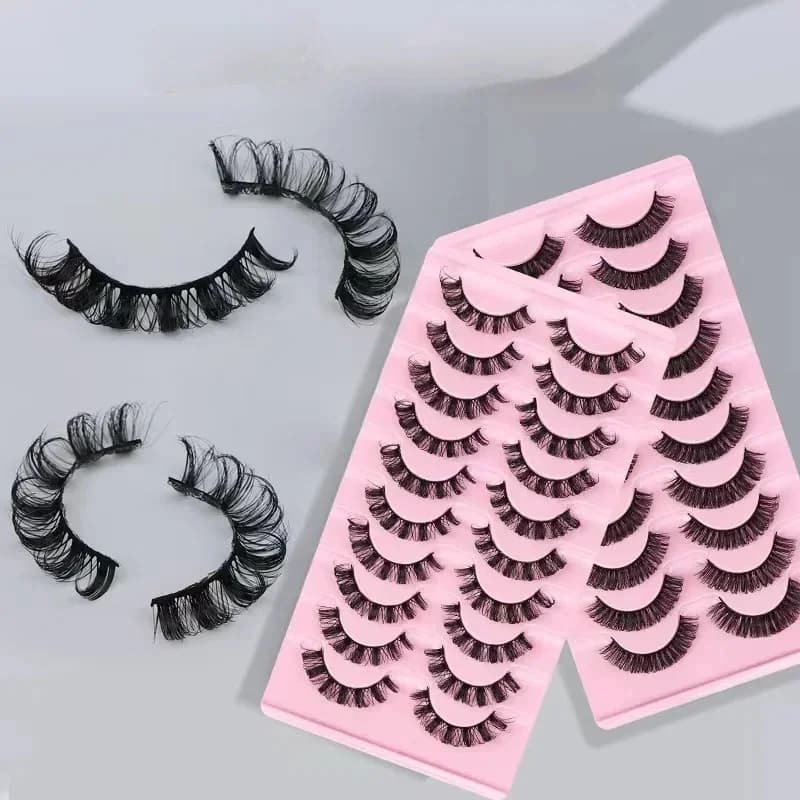 10 paia 3D ciglia di visone striscia russa ciglia finte drammatiche finte cils trucco all'ingrosso estensione ciglia finte