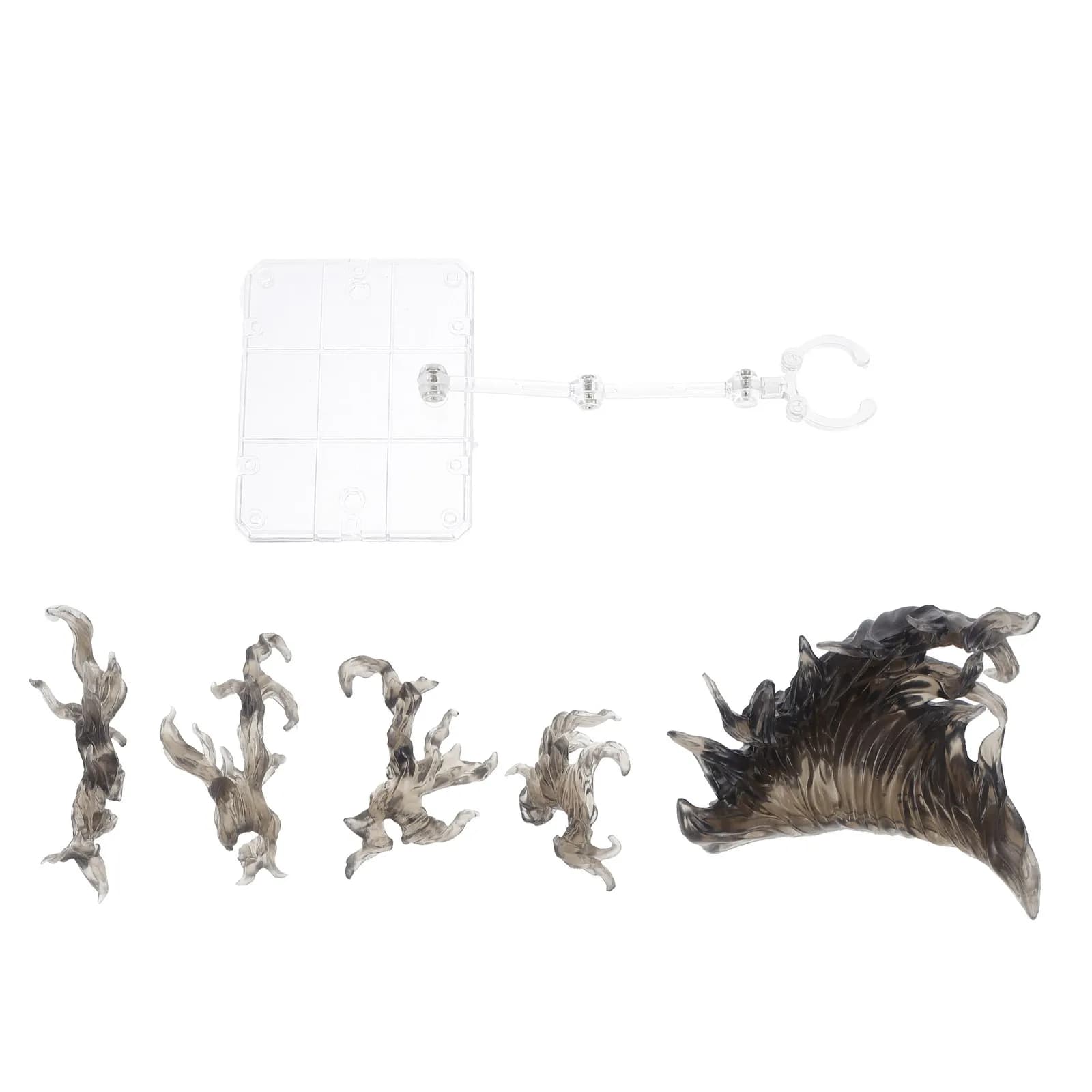 Set di Supporti per Action Figure con Effetto Fiamma, Base in Plastica Trasparente, Robusta e Stabile, Espositore Flessibile da Montare