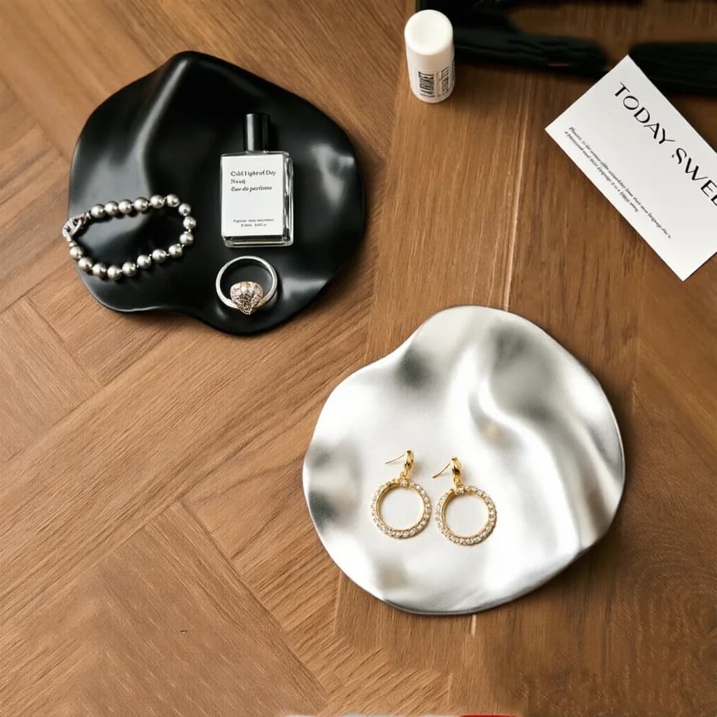 Vassoio Portagioie Stile Lusso Leggero, Organizzatore da Toeletta per la Fidanzata, Scatola Porta Orecchini e Anelli, Espositore per Orologi e Bracciali